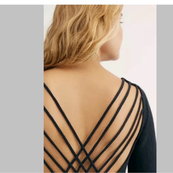 Free People FP Beach Amalfi Maxi Black Dress M 100% cotton - Picture 4 of 7